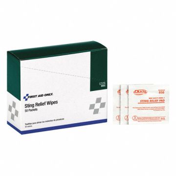 Sting Relief Wipes White 50/Box