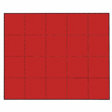 Magnetic Squares 3/4 in W Red PK20