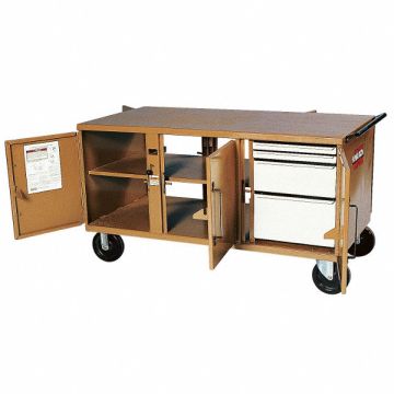 Mobile Cabinet Bench Steel 62 W 32 D