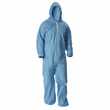 Hooded Coverall Elastic Blue 3XL