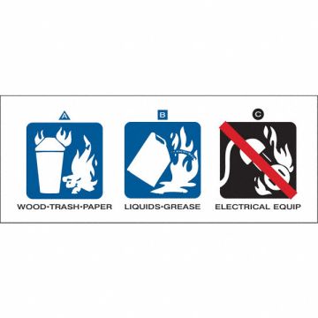 Fire Extinguisher Label 2 in x 5 in PK5