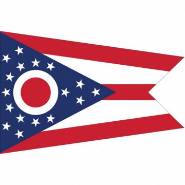 D3761 Ohio State Flag 3x5 Ft