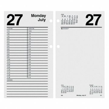 Desk Calendar Refill Daily 4-1/2x8 White