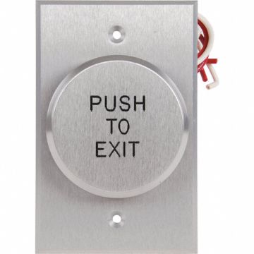 Push to Exit Button 24VDC Silver Button