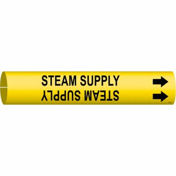 Pipe Marker Steam Supply 2 in H 2 in W