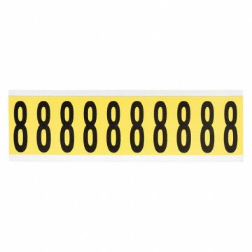 Number Label 8 2-1/4in.Hx7/8in.W