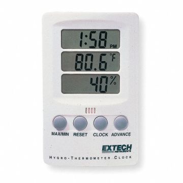 Clock Digital Hygrometer 14 to 140 F
