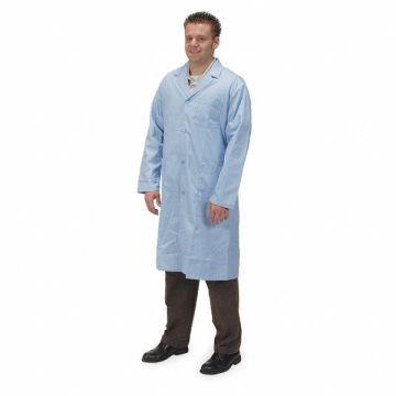 Collared Lab Coat Male XL Light Blue