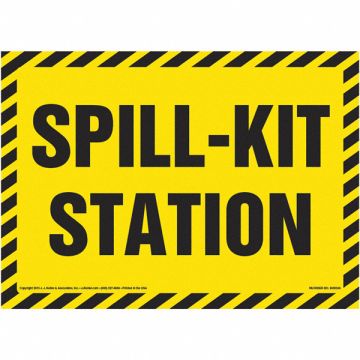 Spill-Kit Station Sign 10 x 7 Plastic