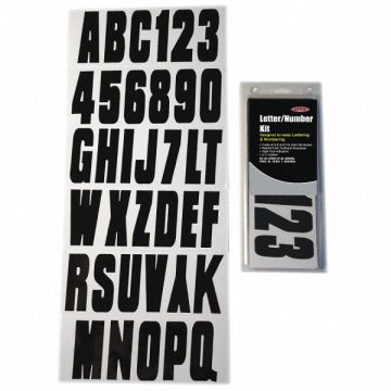 Number and Letter Combo Kit Black 3 H