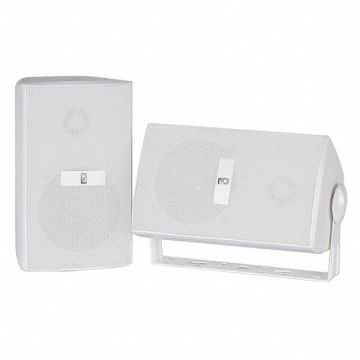 Outdoor Box Speakers White 4in.D 60W PR