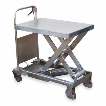Scissor Lift Cart 400 lb SS Fixed