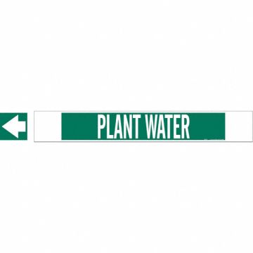 Pipe Marker Plant Water 4 in H 24 in W