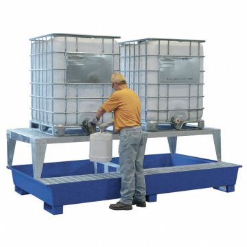 Twin IBC Containment Unit 36 in H Blue