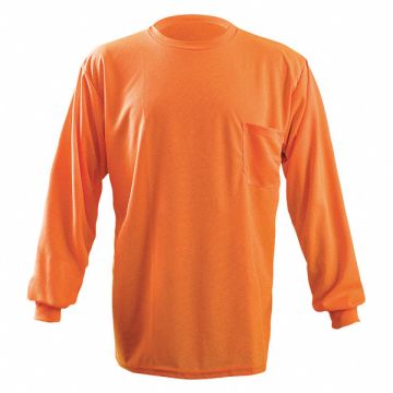 Long Sleeve T-Shirt XL Orange Polyester