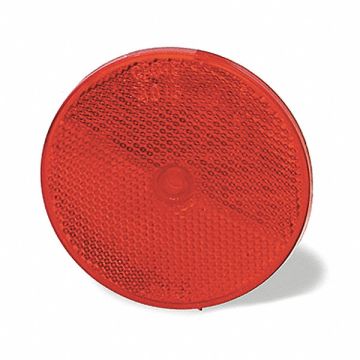 Centr Mount Reflector Round Red 3-5/16 L