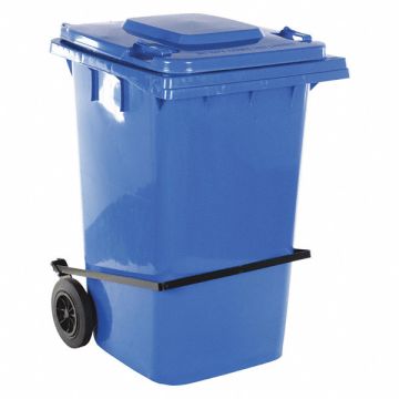 Blue Poly Trash Can W/ Lid Lifter