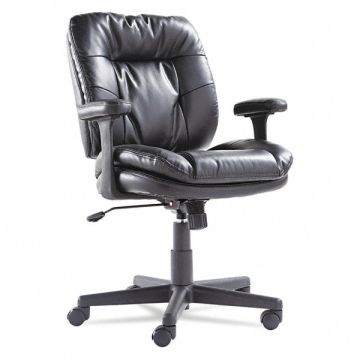 Swivel/Tilt Leather Task Chair Black