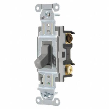 Wall Switch 15A Gray Toggle 1 to 2 HP