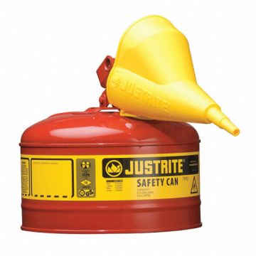 Type I Safety Can 2.5 gal Red 11-1/2In H