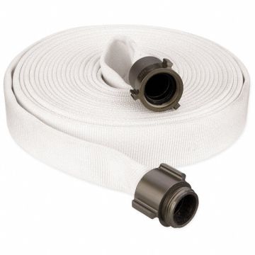 Fire Hose 50 ft White Polyester