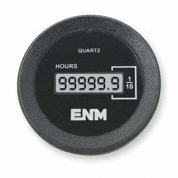 Hour Meter LCD Flush Round Remote Signal