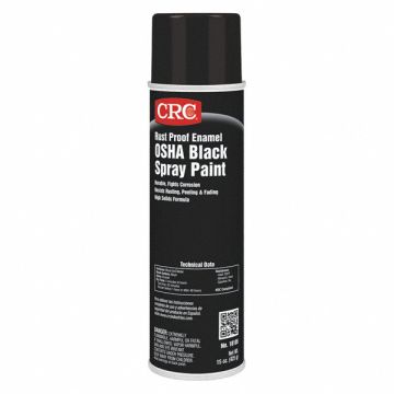 Enamel Spray Paint-OSHA Black 15 Wt Oz