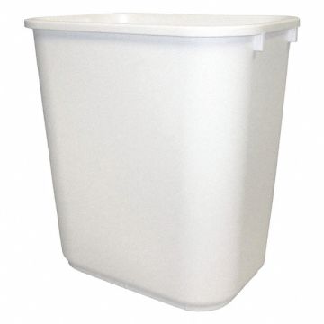 Wastebasket Rectangular 7 gal White
