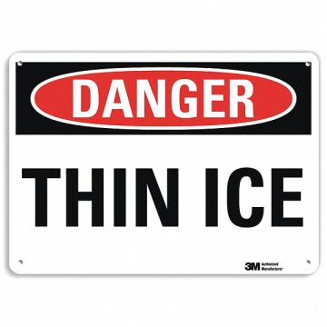 Rflctv Icy Conditions Sign 7x10in NonPVC