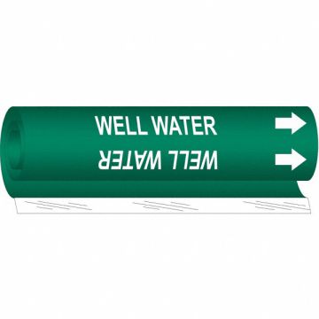 Pipe Marker Well Water 5 in H 8 in W