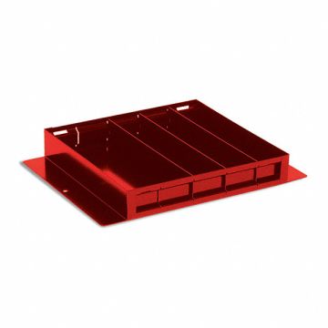 Tote Tray 19-1/4 in L Steel Red