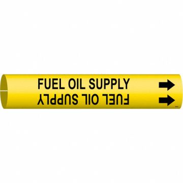 Pipe Marker Fuel Oil Supply 2 13/16in H