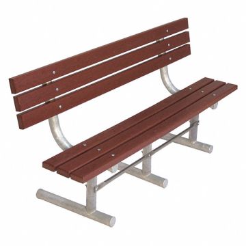Outdoor Bench 72 in L Brwn RCYLD PLSTC