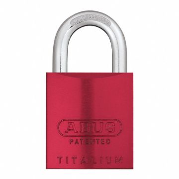 Keyed Padlock 15/16 in Rectangle Red