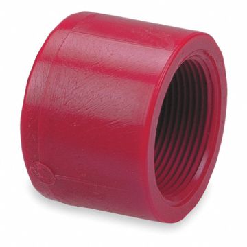 Cap 2 in Pipe Size Schedule 80 FNPT Red