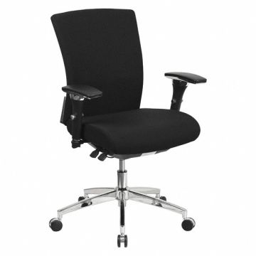 Desk Chair Black Seat Fabric Back