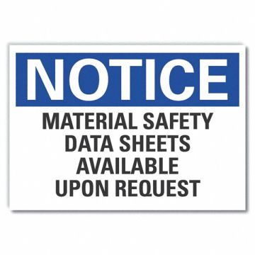 Msds Info Notice Lbl 3.5x5in Polyester