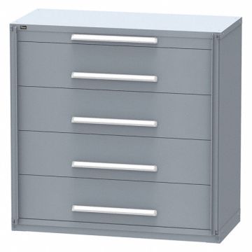 Weapon Storage Cabinet 5 Drawers Gray