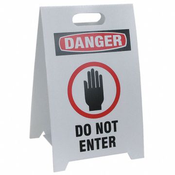 Floor Safety Sign 20 in x 12 in Plastic