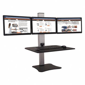 Electric Triple Monitor Standing Desk