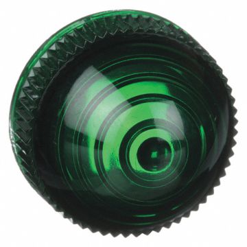 Pilot Light Lens 30mm Green Plastic