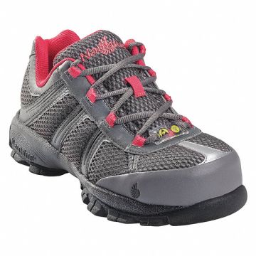 Athletic Shoe 5-1/2 Wide Gray Steel PR