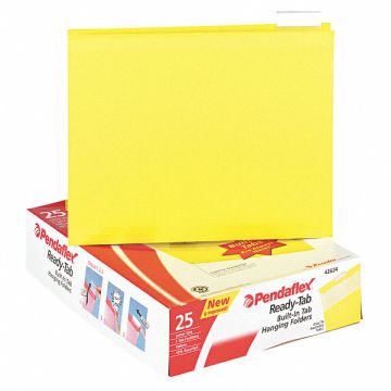 Hanging File Folders Yellow PK25
