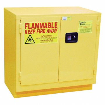 Flammable Safety Cabinet 30 gal Yellow