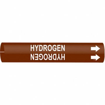 Pipe Marker Hydrogen 7/8 in H 7/8 in W
