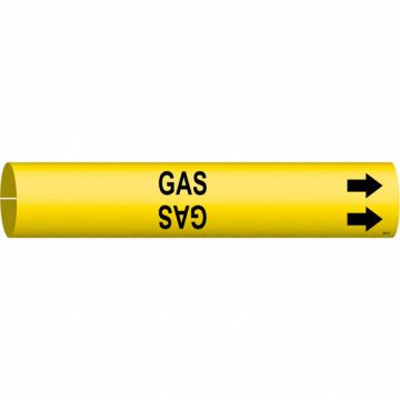 Pipe Marker Gas 2 13/16 in H 2 4/5 in W