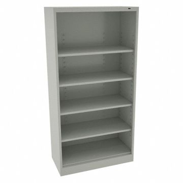 Bookcase Width 36 In 5 Shelf Grey