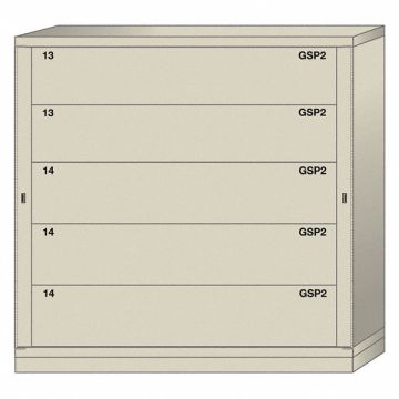 Modular Drawer Cabinet 59-1/4 H Putty
