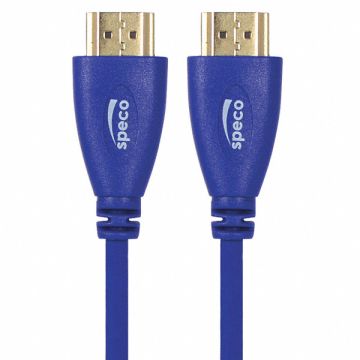 HDMI Cable 15 ft L Blue Dual SHLD