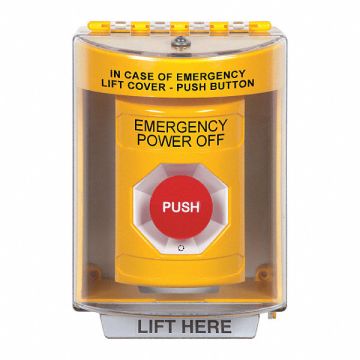 Emergency Power Off Push Button Yellow